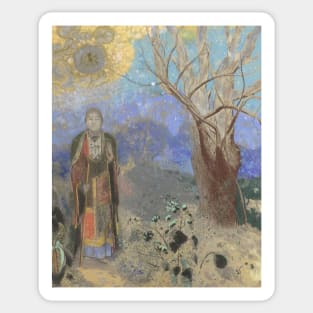 Buddha by Odilon Redon Sticker